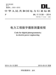 《DL.T 5138-2014 电力工程数字摄影测量规程》-电力规划设计总院